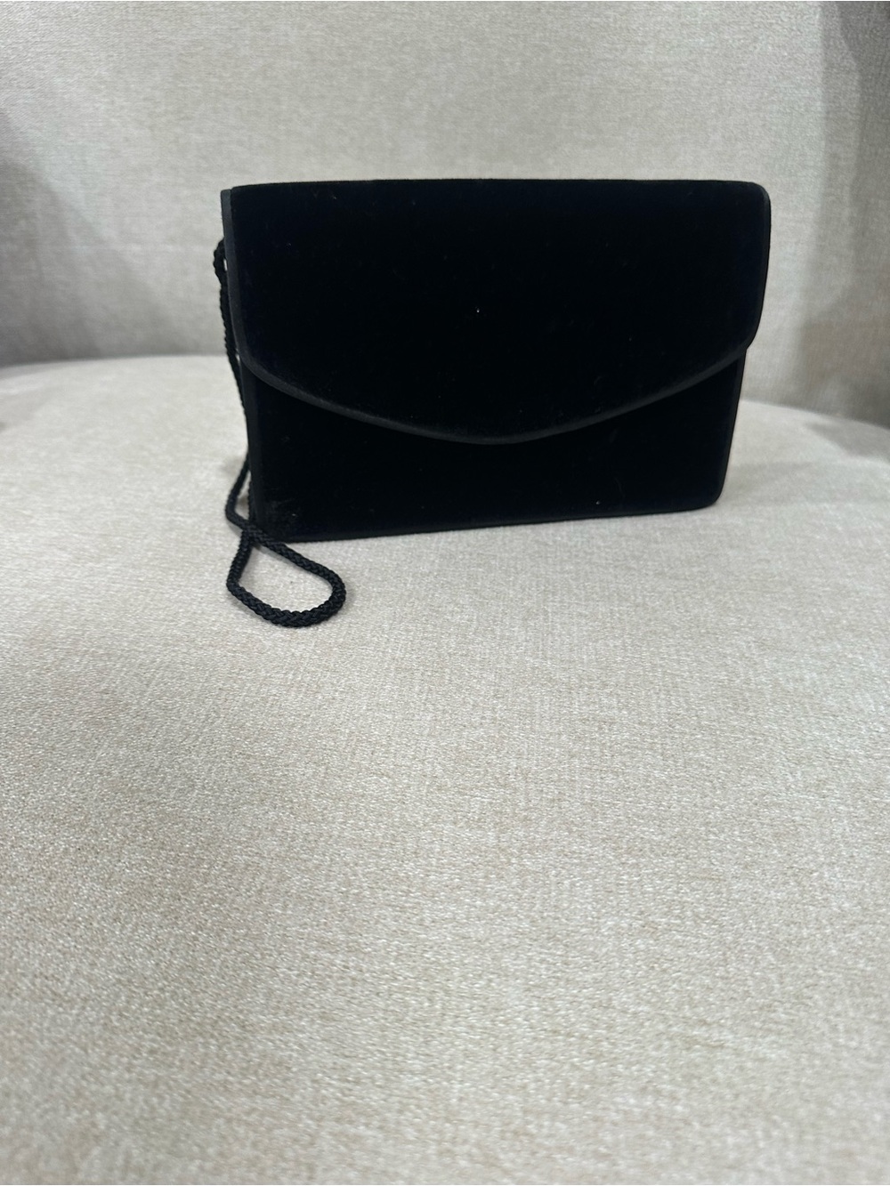 Vintage Preston & York Black Velvet Wristlet Clutch